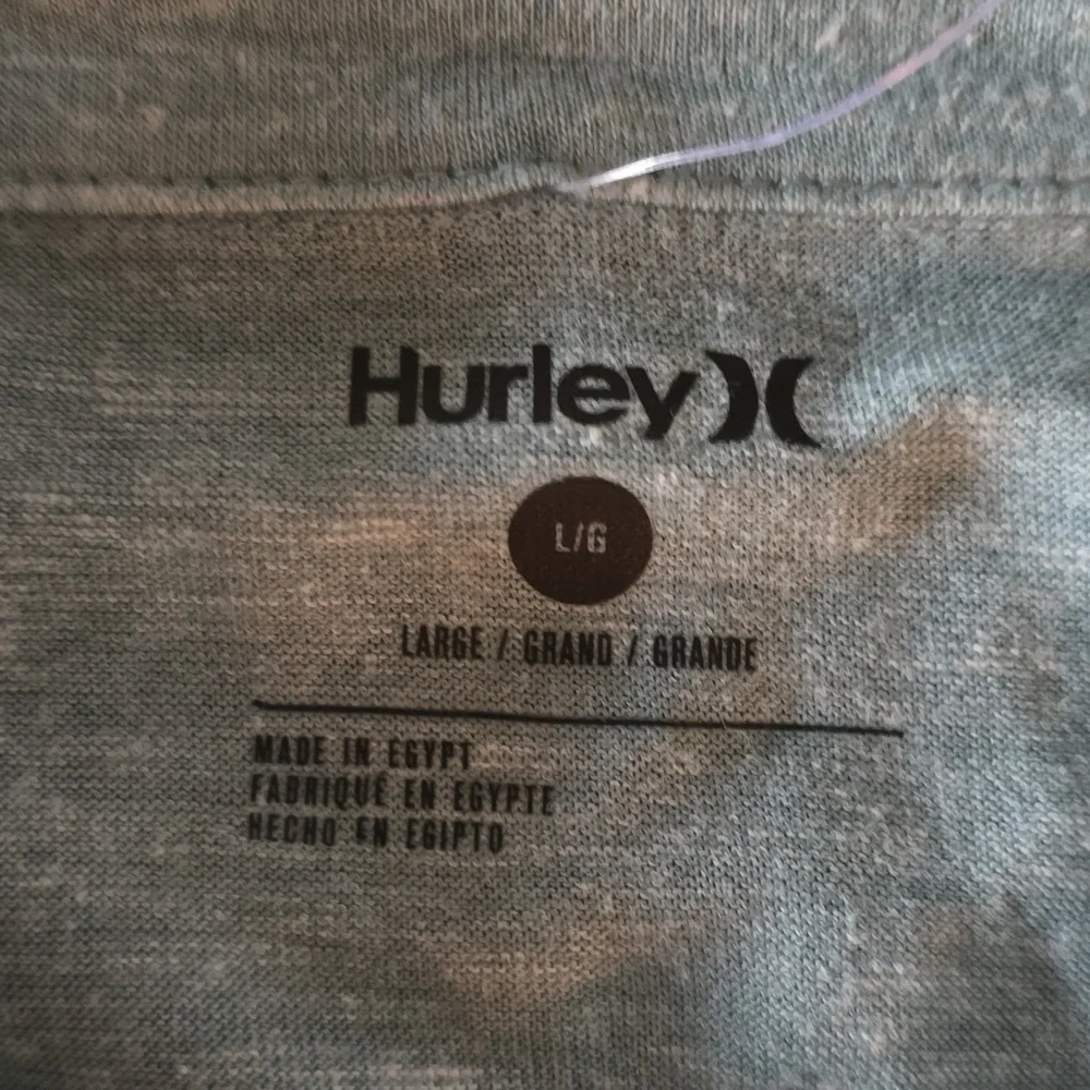 Hurley Mens Collared Green Heather Polo Tee Large